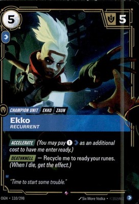 Riftbound OGN110 - Ekko, Recurrent - Rare - Origins