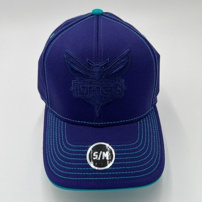 NBA Charlotte Hornets Superflex Stretch Fit Hat Purple Teal S/M Baseball Cap