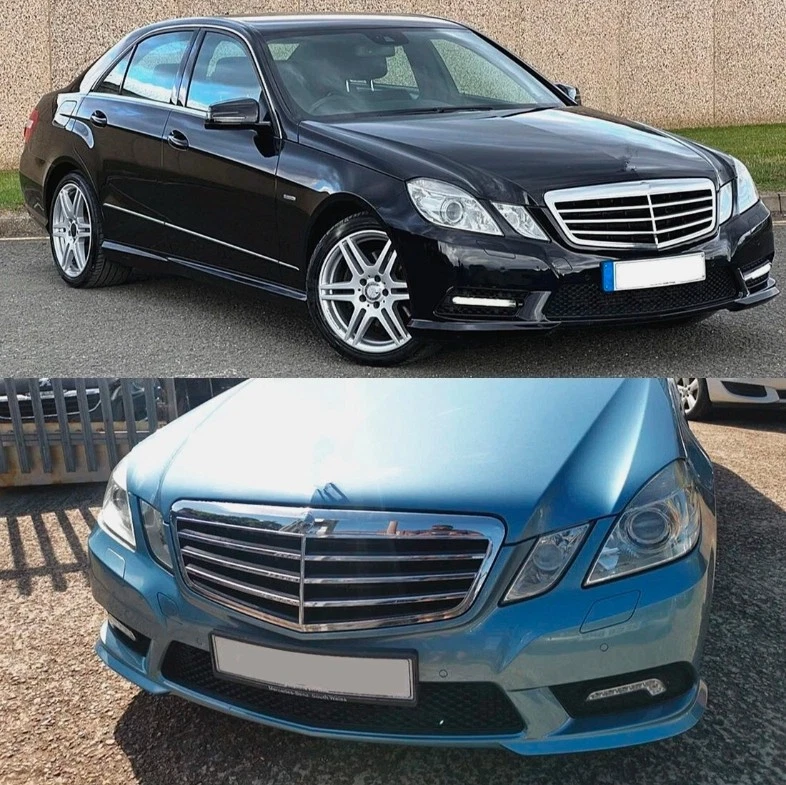 Fit 2010-2013 Mercedes Benz W212 E-Class Front Bumper Grill Chrome Grille Foto 3 de 4