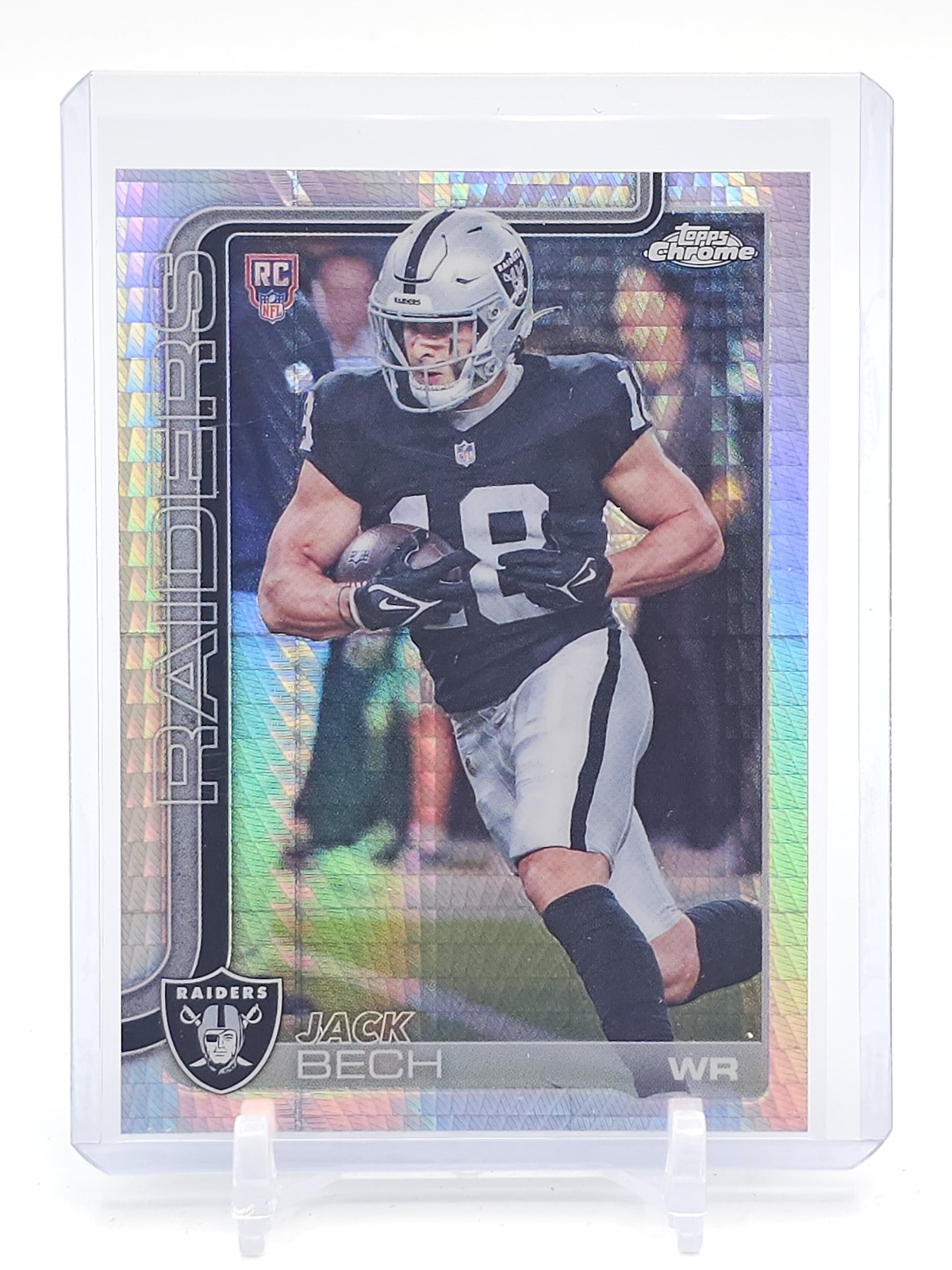 JACK BECH 2025 TOPPS CHROME PRISM REFRACTOR ROOKIE #388 RAIDERS Q3646