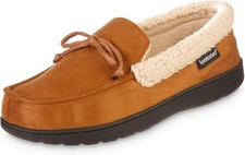 Men's Memory Foam Moccasin Slippers Warm Plush Indoor Outdoor House Shoes Gift