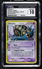 CGC 10 GEM MINT Omastar 13/110 EX Holon Phantoms Reverse Holo Stamped Pokemon