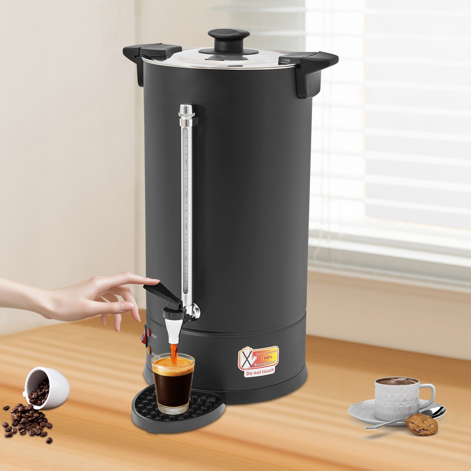 1500W 25L Hot Water Dispenser Electric Coffee Pot Stainless Steel Coffee Urn