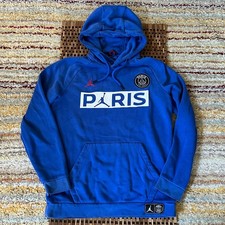 Nike Air Jordan Paris Saint Germain Pullover Hoodie Hoody Blue Men's Medium M