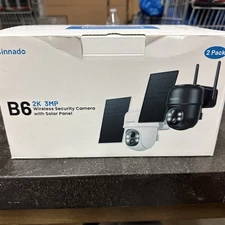 Cinnado B6 2K 3MP Wireless Security Camera With Solar Power Panel Open box 2pack