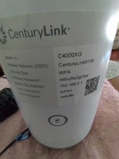 Century Link Fiber Wireless Router Modem C4000XG with Power Adapter TESTED