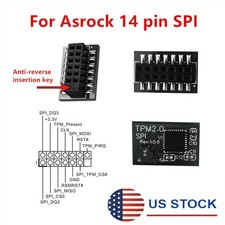 TPM 2.0 Security Module Board For ASROCK 14 PIN SPI Motherboard Windows 11 -USA