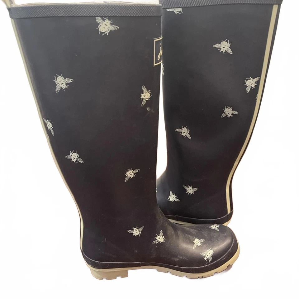Nuevo sin etiquetas Nuevo sin caja Botas de Lluvia Joules Estampado de Abeja Azul Marino Galoshes 6 Foto 2 de 4