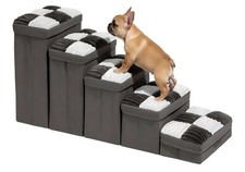 Dog Stairs with Storage, 5-Step Chessboard Plaid
