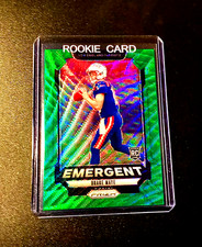 Drake Maye Rookie Refractor Green Wave Prizm 2024 New England Patriots QB RC #1