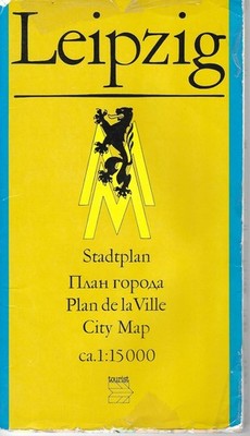 Stadtplan Leipzig VEB Tourist Verlag Berlin/Leipzig 1977 6. Auflage 1988 DDR