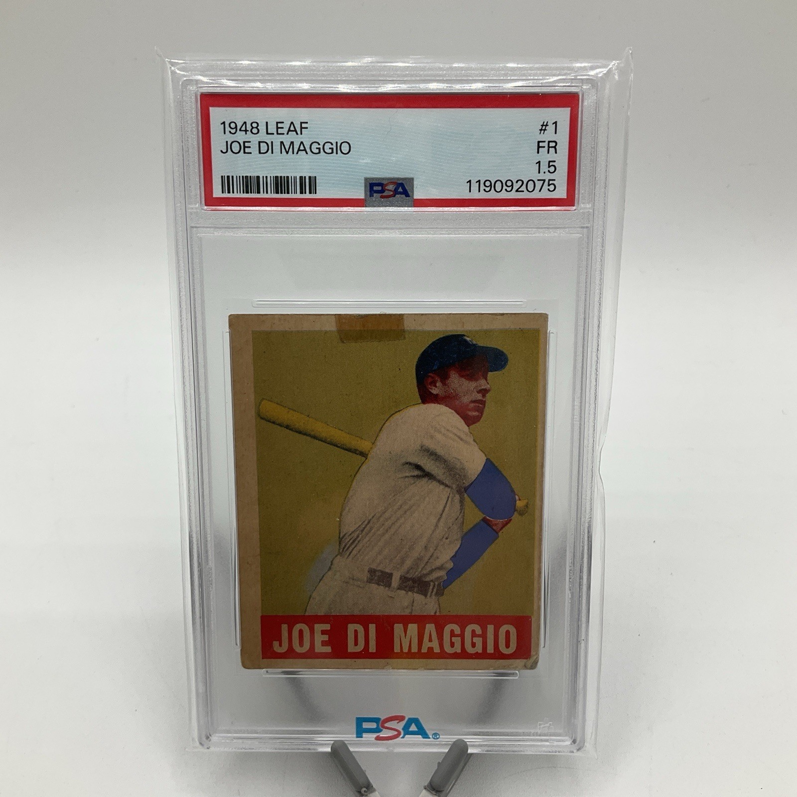1948 Leaf #1 Joe DiMaggio New York Yankees Trading Card PSA 1.5