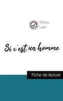 Primo Levi | Si C'est Un Homme De Primo Levi (Fiche De Lecture Et Analyse...