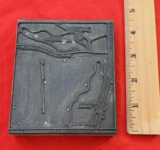 Vintage Letterpress Printing Block Historical Artifacts A