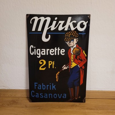 Emailleschild Mirko Cigarette Casanova Tabak