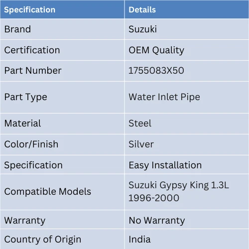 Genuine For Suzuki Gypsy King 1.3L 1996-2000 - Water Inlet Pipe - 1755083X50 - Image 2 of 4