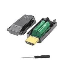 2 Pack Metal HDMI Solderless Adapter, HDMI Repair Adapter Signals Terminal Br...