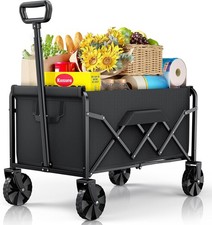 Faltbarer Bollerwagen 80L, 90 kg Tragkraft – robuster Gartenwagen, leicht