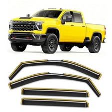 In-Channel Window Rain Guard For 2020-2026 Chevy Silverado 2500/3500 Crew Cab