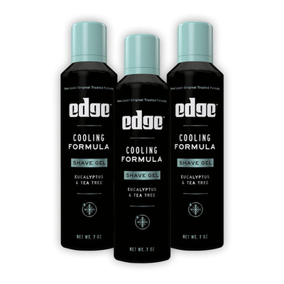Edge Shave Gel for Men, Cooling Eucalyptus & Tea Tree, 7Oz 3 Pack
