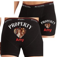 Valentines Day Gift  Boxer Property Of Custom Personalised Underwear For Him Her