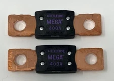 Littelfuse 0298400 MEGA Bolt-Down Fuse 400A Time Delay 32V 298 Series, Pack of 2