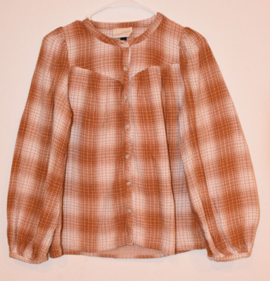 Universal Thread womens plaid blouse size xs