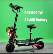 Electric Scooter Adult Dual Motor 11inch Off Road Tires Fast Speed 60v 6000w! UK