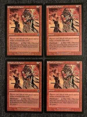 4x Flash Of Defiance | NM | Torment | MTG Magic The Gathering | eBay