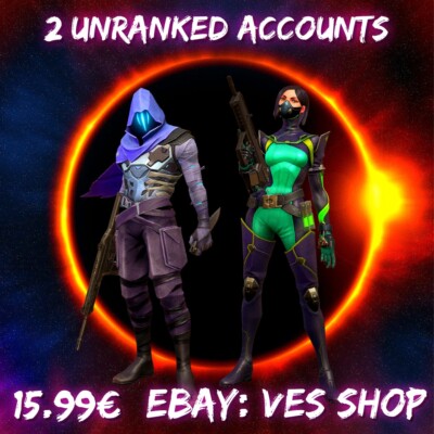 2 unranked Valorant Accounts ohne Skins