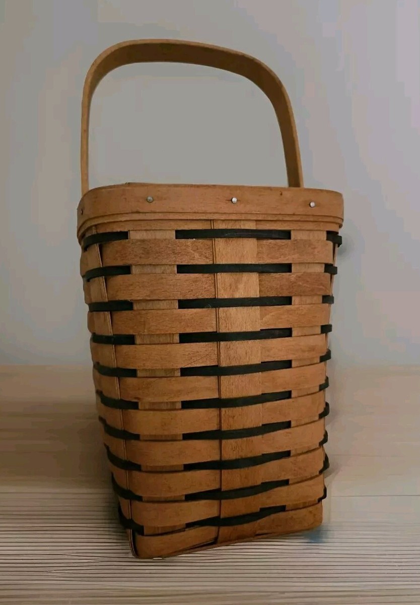 Longaberger 1996 Heartland Large Peg Basket With Plastic Protector