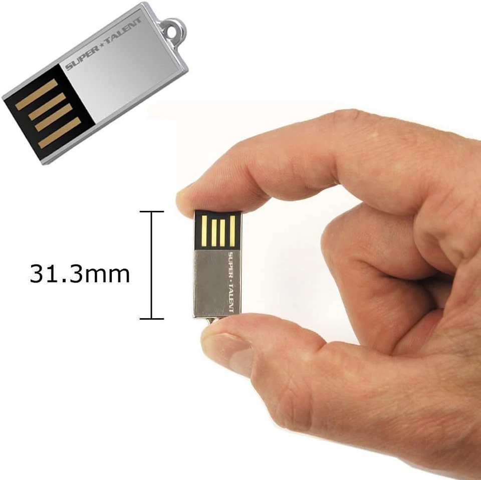 Super Talent STU16GPCS Pico Series C - USB flash drive - 16 GB - USB 2.0 -chrome - Image 2 of 4