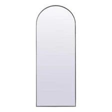 Elegant Decor Ayra Arch Modern Wood/Iron Full Length Mirror in Silver