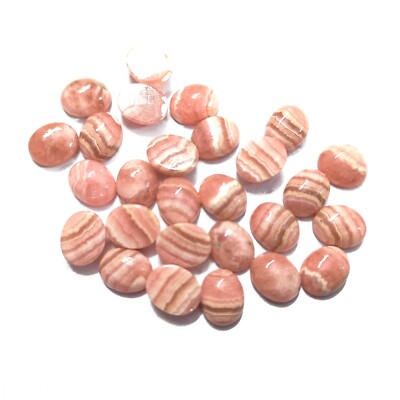 100% Genuine Rhodochrosite Oval Shape Cabochon Flat Back Wholesale Gemstones