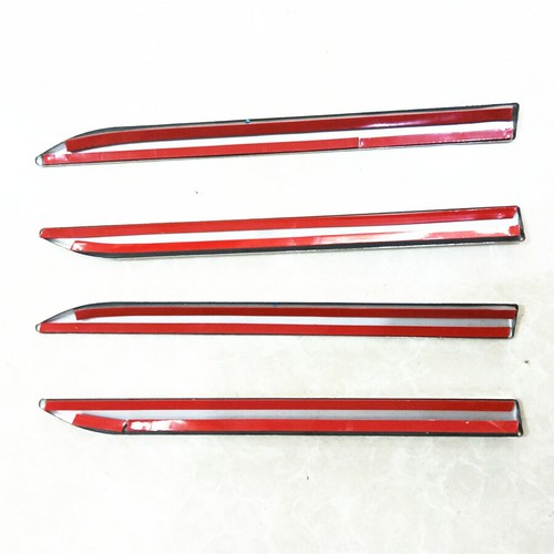 4Pcs Car Front Side Fender Cover Chrome Door Dagger Emblem Trim Accessories - Afbeelding 6 van 16
