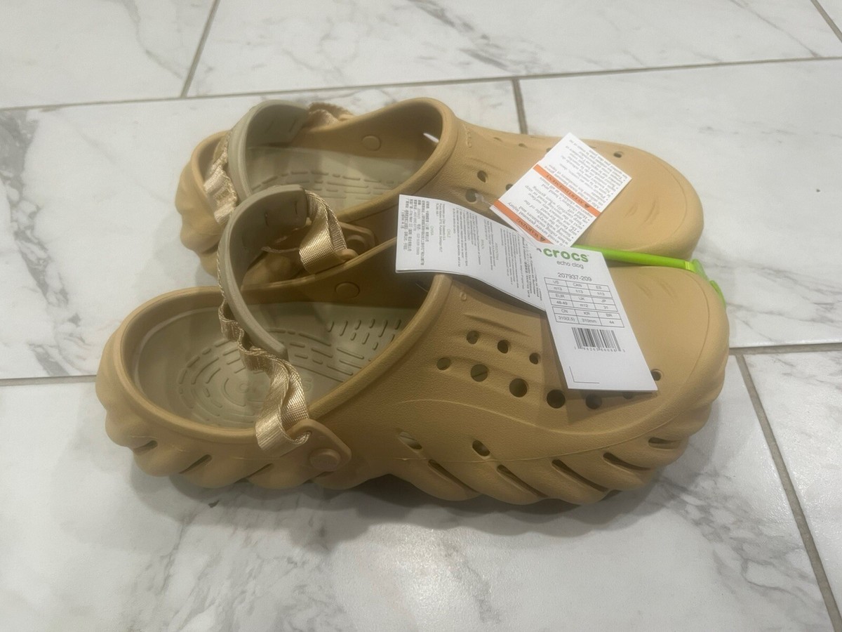 Size 12 Crocs Echo Mens Slip On Clogs Shoes Wheat Beige Comfort 207937-209 NEW CROCS Echo Clog 207937-2Q9 - Shiekh main image 2