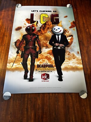 DEADPOOL & JACK Marvel Studios BUS STOP BIG MOVIE POSTER ORIGINAL 48X70i