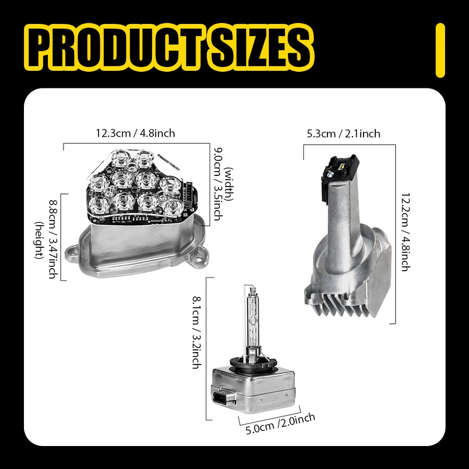 Xenon Ballast Bulb LED Diode Module Kit LH/RH For BMW 5 Series 528i 535i 11-2013 - Image 4 of 4