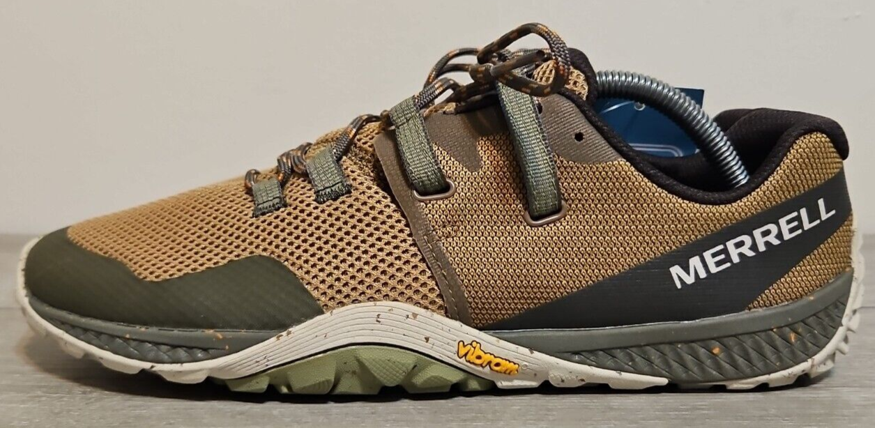 Merrell Trail Glove 6 Uomo 10 Scarpe da Corsa a Piedi Nudi Incenso Marrone Verde Vibram