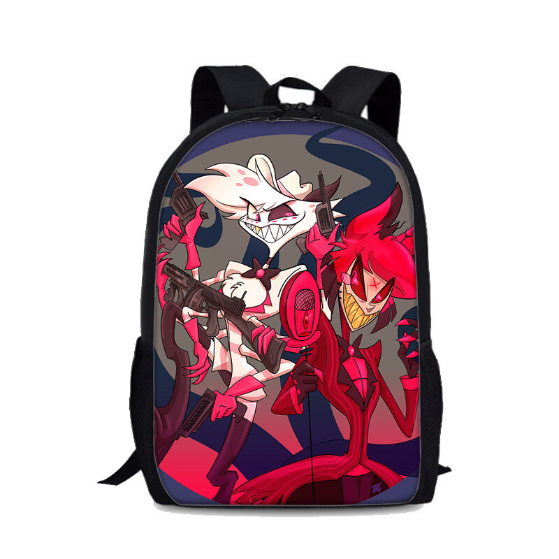 Alastor Hazbin Hotel Cartoon Backpack Cute for Boys Girls School Travel 17  Inch | eBay