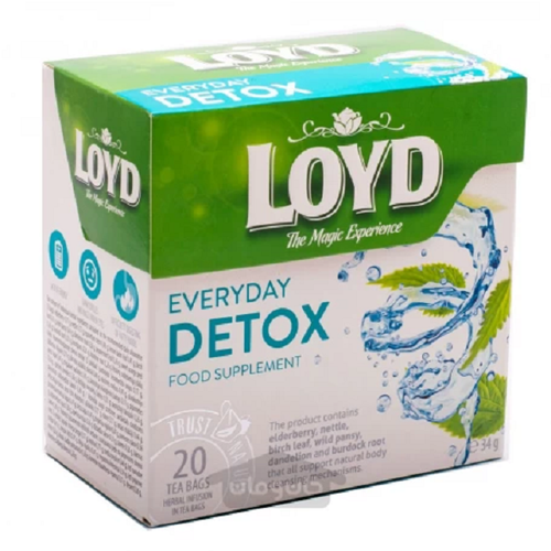Loyd Everyday DETOX Food Supplement Herbal Infusion Tea 20 Pyramids
