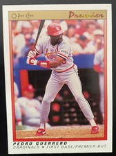 1991 O-Pee-Chee Premier #58 Pedro Guerrero St. Louis Cardinals