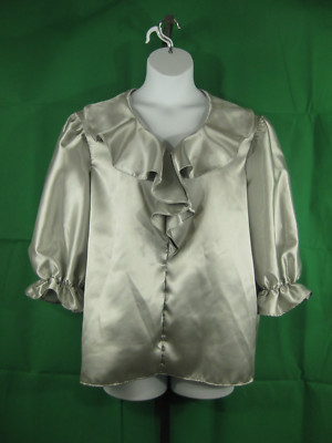 ruffle front blouse plus size