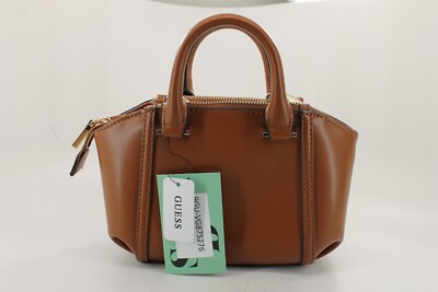 Guess Woman's Handbags, Leie Mini Status Satchel Brown/Cognac