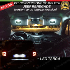 KIT FULL LED INTERNI PER JEEP RENEGADE COMPLETO + LED TARGA CANBUS 6000K NOERROR