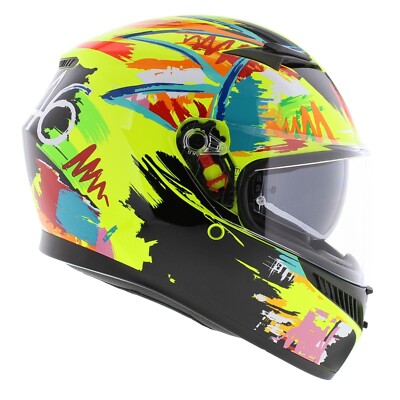 AGV K3 Rossi Winter Test 2019, Yellow Motorcycle Helmet ECE2206