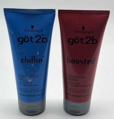 2 pack Bundle Got 2B - Chillin Light Hold Gel & Boosted Thickening Cream