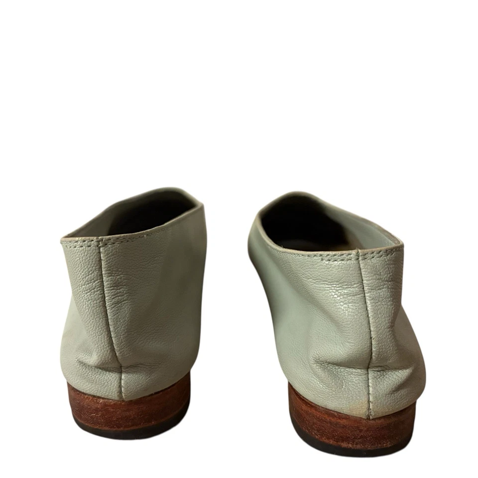 MARTINIANO Guante Verde Salvia Cuero Ballet Planos Cuadrados Zapatos de salón Mujer Talla 36 Foto 4 de 4