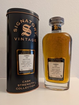 Signatory Vintage Cask Strength Collection Cambus 1991 Single Grain Scotch