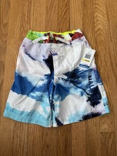 NWT Nautica Boys Performance Swim Trunks With UV Protection - Size M 5/6 